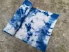 Artesanato Étnico, Tecidos Tingidos em Tie-Dye Tecidos à Mão, Tingimento Azul à Base de Plantas, Feito à Mão 1,0m
