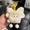 Moño para el cabello de conejo Rex Pequeño Colgante de bola de carbón Lindo Pequeño Llavero colgante de bola de carbón Colgante para bolso de mujer Colgante