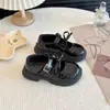 Zapatos Mary Jane de piel para niña, estilo primavera y otoño, con lazo, dulces zapatos de princesa, zapatos de vestir sencillos para niños, zapatos de rendimiento versátiles de suela blanda