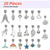 Traje de 85 piezas de cuentas de aleación con agujero grande, colgante de gota de aceite de resina de colores, joyería transfronteriza, traje DIY, regalo para niños