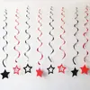 Novo Pingente Espiral Estrela de Cinco Pontas Recortada Azul Noturno Cena de Festa de Aniversário Celebração de Aniversário Decoração de Banquete de Aniversário