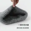 Gorro de Punto con Orejas de Gato y Parche de Letra Casual y Versátil Estilo Coreano Otoño e Invierno Color Sólido Para Circunferencia de Cabeza Grande Gorro de Lana sin Visera