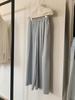 Conjunto de Roupa de Verão Coreana Dongdaemun Simples Elegante de Alta Qualidade com Regata de Alça Decote V para Mulheres + Calça de Cintura Alta com Efeito Emagrecedor de Perna Larga