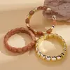 Pulseira Europeia e Americana Transfronteiriça de Pérolas com Contas Acrílicas, Pulseira de Estilo Étnico Retrô, Luxo Leve, Fashion, Joia de Mão Simples e Versátil