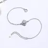 Pulseira Quadrada de Pão Quadrada de Açúcar Zircônia Joia de Mão de Nicho de Luxo Leve Joias de Prata Esterlina 925 Joia de Mão da Moda Transfronteiriça para Mulheres Sensação de Alto Padrão