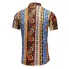 Nuevas Camisas de Manga Corta Estampadas para Hombre Tallas Grandes Estilo Hong Kong Tendencia Estilo Coreano Estilo Japonés Moda Callejera Europea y Americana Transfronterizo Tallas Grandes Venta al por Mayor
