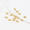 Cuentas de Arroz Chapadas en Cobre Oro Real de 18K Cuentas Espaciadoras Ovaladas Color Dorado Rellenado de Oro de 14K Cuentas de Posicionamiento que Conservan el Color Pulsera Accesorios para Pulsera DIY D121