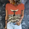 Ropa de Mujer Transfronteriza Amazon Nuevo Estilo de Verano Camiseta de Manga Corta con Cuello Redondo para Mujer Camiseta Holgada de Moda Fábrica de Origen Venta al por Mayor
