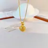 Ouro de Areia Antigo Sólido Palavras Auspiciosas Pequeno Pingente de Maçã Ouro de Areia Fruta da Fortuna e da Paz Joia de Véspera de Natal Item de Maçã