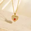 Colar Luxuoso em Formato de Coração Full Diamond, Moda Doce e Cool, Joias de Alto Padrão, Pingente de Morango e Trevo de Quatro Folhas, Mesmo Estilo para Vendas Transfronteiriças