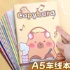 Caderno Costurado A5 Fofo e Estiloso, Prêmio para Estudantes, Caderno de Capa Mole, Anotações de Aula, Bloco de Notas com Virada Lateral, Impressão de Logo