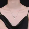 Cadena para Clavícula con Nudo de Cinta de Lujo Ligero de Nicho para Mujer, Collar con Lazo y Borla de Circonita, Diseño de Lujo Ligero, Accesorios de Alta Gama