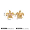 Pingente de Aço Inoxidável com Concha Natural Estilo Praia de Verão Tartaruga Estrela do Mar Concha Joias Acessórios de Pingente DIY