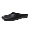 Pantuflas de Moda Baotou para Mujer Verano Ropa Exterior Nueva Cómodas Ligeras Retro Suaves Planas Slip-on para talla grande Comercio Exterior