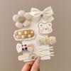 Accesorios para el cabello para niños, horquillas de café con leche, otoño e invierno, nuevo estilo, horquillas de felpa sin pelo para niñas, lindas horquillas laterales con clip para bebés.