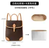Artesanía Aplicable Mochila LV Diane Revestimiento de Papel DuPont Tamaño Pequeño/Mediano Bolso de Doble Hombro Baguette Revestimiento Impermeable Bolsa de Almacenamiento