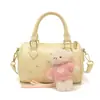 Bolsa de Viaje Transfronteriza Bolso Redondo de Moda Nicho Elegante Bolso de Mano Simple Bolso Cruzado Bolso de Hombro Dulce para Salir para Mujer