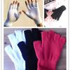 Guantes Mágicos al por Mayor de Punto Color Sólido Guantes de Medio Dedo para Hombre y Mujer Blanco Negro Guantes de Trabajo Guantes Delgados 13 Colores