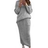 Moda Femenina Otoño/Invierno 2026 Nuevo Suéter de Punto Trenzado Estilo Europeo y Americano Amazon Conjunto de Vestido para Mujer