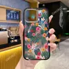 Flores Tropicais Populares do Sudeste Asiático Adequadas para Apple 17Promax Moldura Preta Transparente iPhone16 Capa de Celular Simples