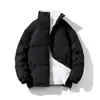 2024 estilo nuevo ropa acolchada de algodón para pareja cuello alto ropa acolchada de algodón forro polar engrosado terciopelo de cordero chaqueta acolchada de algodón marca de moda estilo Hong Kong ropa de pan para hombre