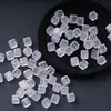 Colgante de Cubo de Azúcar Blanco Leche Cuentas Sueltas Pulsera DIY Accesorios para Ensartar Cuentas Espaciadoras de Cristal Cuentas Sencillas Versátiles con Agujero