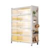 Librero de Acero con Puerta Vitrina Librero de Piso a Prueba de Polvo Hierro Hecho a Mano Vitrina Gabinete de Almacenamiento para el Hogar Gabinete de Almacenamiento