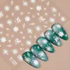 Redanco5D Repujado Popular Pegatina para Uñas Shell Light Copo de Nieve Navideño Pegatina Estéreo para Uñas Dr1341