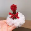 Gorro de Navidad rojo pasador para el pelo niños Niña niña pequeña pasador de Navidad clip accesorios para el pelo tocado Princesa bebé niña