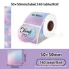 Papel térmico de etiquetas de colores a prueba de cuatro usos, adecuado para Phomemo M110 ChiTeng 221B, papel térmico de impresión floral redondo