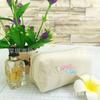 Bolsa de Cosméticos de Lienzo Color Original Tipo Almohada Algodón para Llevar en Mano Bolsa para Artículos de Uso Diario Bolsa Cuadrada para Cosméticos Bolsa de Cosméticos de Lienzo