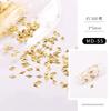 Arte de Unhas Ultra-Fina Liga Metálica Estrela do Mar e Lua Círculo Vazado Adesivos de Unha Decorações de Rebite Dourado Galvanizado Mini