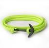 Pulsera de Moda Negra de Estilo Marino con Ancla, Tejida a Mano, Multicapa de Nylon para Hombres y Mujeres