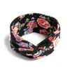 Diadema Bohemio Ins Versátil Elegante Nudo Cruzado Diadema Deportiva de Yoga Estampada Versión Ancha para Mujeres con Coronilla Alta