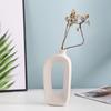 Vaso Cerâmico Vazado Criativo Simples Estilo Minimalista INS para Casa Sala de Estar Bancada Escritório Inserção de Flores Enfeites Artesanais