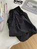 Pantalones Casuales Estilo Crema Ins para Mujer, Holgados Casuales de Primavera y Verano, Cintura Alta con Cordón Ajustable, Pierna Ancha, Rectos para Barrer el Piso
