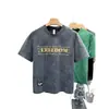 Camiseta Masculina de Manga Curta Retro Lavada Solta Respirável Fresca de Verão Tendência 2026 Nova Camiseta Masculina