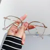 Gafas Ópticas Anti-luz Azul para Miopía Tr90 Ultraligeras Estilo Coreano 2022 Gafas Artísticas Vintage para Mujer Libro Rojo