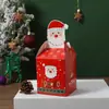 Caja de Manzana Navideña al por Mayor Portátil Nochebuena Caja de Embalaje de Fruta Navideña Caja de Regalo de Santa Claus