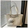 Bolsa de Ombro Bolsa Tote Bolsa de Grande Capacidade Feminina Nova Texturizada 2024 Vintage Outono e Inverno Bolsa de Mão para o Dia a Dia Fofa