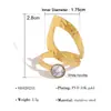Anillo de Piedra Natural con Textura Martillada Vintage Acero Inoxidable 18K Anillo Abierto Estilo Nicho de Alta Gama Anillo Abierto al por Mayor