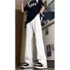 Calça de Outono para Rua Principal Cor Sólida Micro-Flare Estilo Coreano Masculino Versátil Caimento Toque de Luxo Calça Longa Flare Modelagem Slim Calça Social