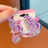 Pônei Fofo Infantil Polly Dupla Cabeça Tendão de Borracha Meninas Rabo de Cavalo Artefato Corda de Cabelo Corda de Cabelo de Bebê Anel de Cabelo