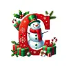 Novo Carro Pendurado Árvore de Natal Plana Transfronteiriça Feriado Carta de Natal 26 Pingente Decorativo Decoração de Boneco de Neve Acrílico