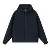 Sudadera con capucha y cremallera de doble capa de aire de amoníaco líquido de 380 g para hombre, cárdigan moderno, ropa exterior, grupo, logotipo de impresión uniforme