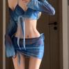 Traje de banho biquíni para mulheres 2024 novo conjunto de quatro peças para férias na praia conservador sexy biquíni de duas peças fonte termal