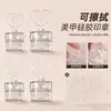 Nueva Placa de Estampado para Uñas Lavable con Diseños de Corazones y Flores, Placa de Estampado de Silicona de Alta Transparencia, Herramienta de Transferencia de Placa de Acero para Estampado Estilo Francés
