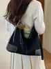 Bolsa tote patchwork de camurça retrô, mais vendida internacionalmente, grande capacidade, estampa de leopardo, adequada para o dia a dia e pode ser carregada como bolsa de ombro ou bolsa transversal