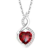 Exportación Transfronteriza Nuevo Ilimitado Colgante de Plata 925 Collar con Piedra de Nacimiento Diseño Simple y de Moda Versátil para Mujeres que Van al Trabajo