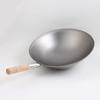 Wok Hecho a Mano, Wok de Hierro con Mango de Madera para Hogar, Hotel, Restaurante, Universal, a Prueba de Óxido, Antiadherente, Hierro Fino